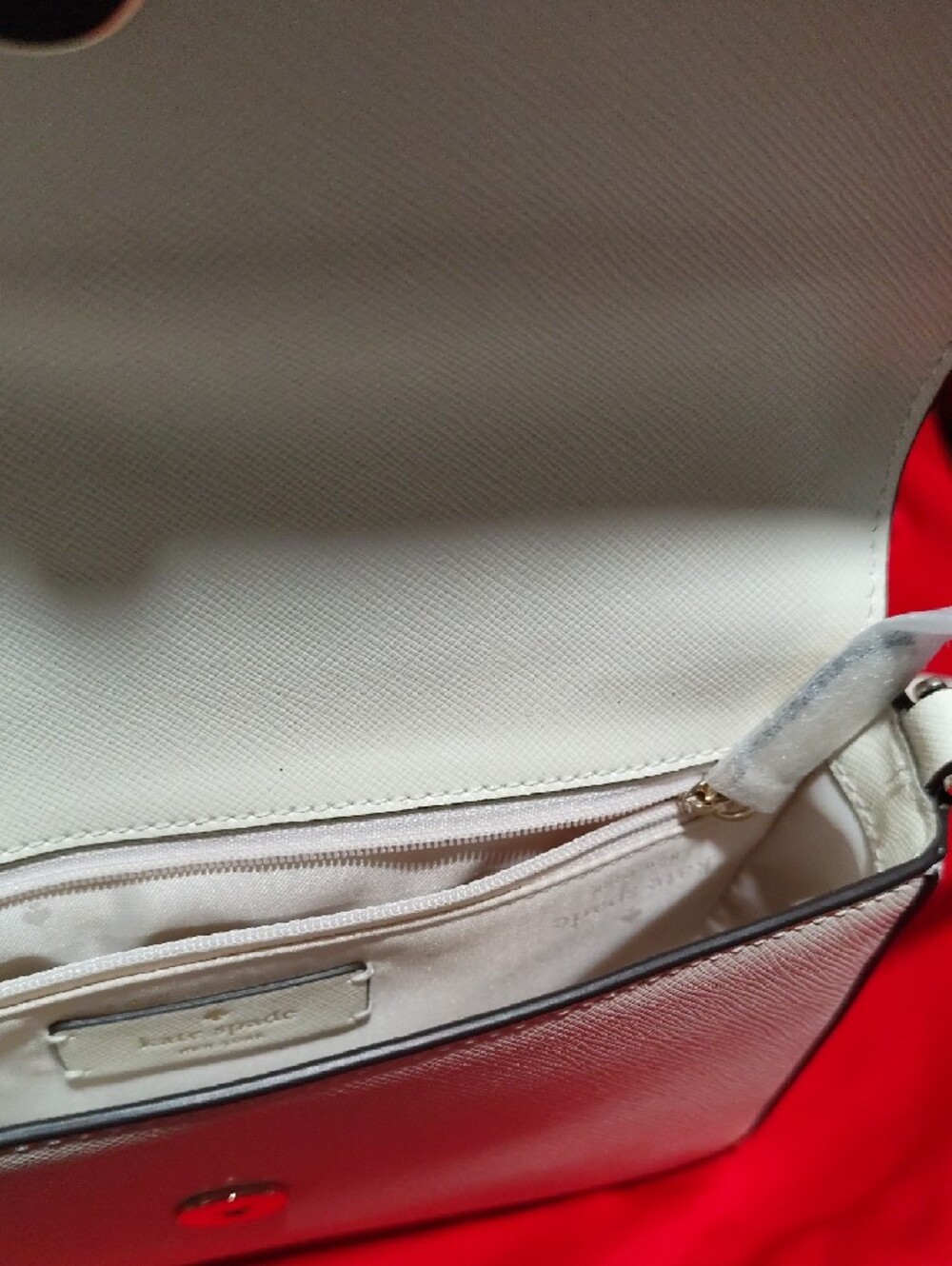 kate spade White Leather Crossbody Envelope Bag - Picture 7 of 9